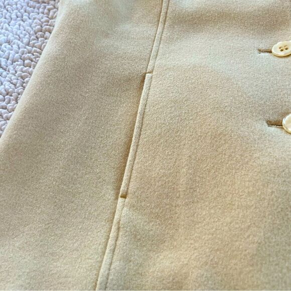Tribal Wool Cashmere Blend Buttercream Yellow Button Lined Blazer Size 10 - Picture 13 of 16